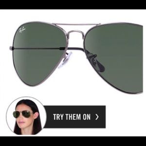 Authentic black Ray ban aviators !
